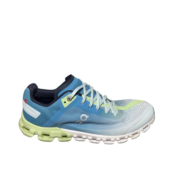 On Running Women's Sky Blue and Lime Athletic Shoes size 8.5 - Picture 1 of 6